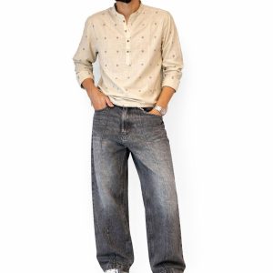Denim Full Baggy Pant ( Ash )