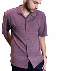 𝐂𝐮𝐛𝐚𝐧 𝐂𝐨𝐥𝐥𝐚𝐫 𝐒𝐡𝐢𝐫𝐭 ( Maroon )